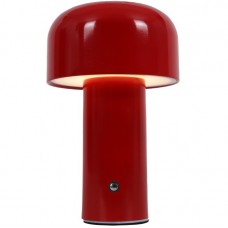 Επαναφορτιζόμενο Πορτατίφ LED 3W Θερμό Φως Dimmable Μεταλλικό Κόκκινο 3036